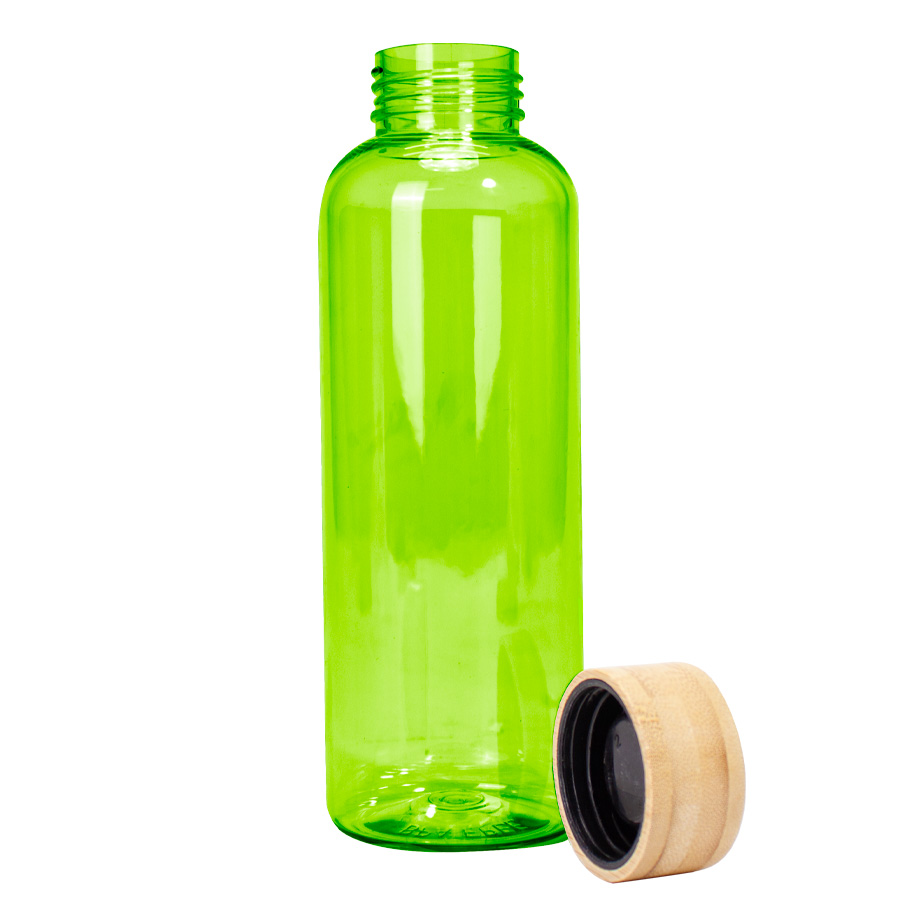 Botella PET tapa bamboo 
