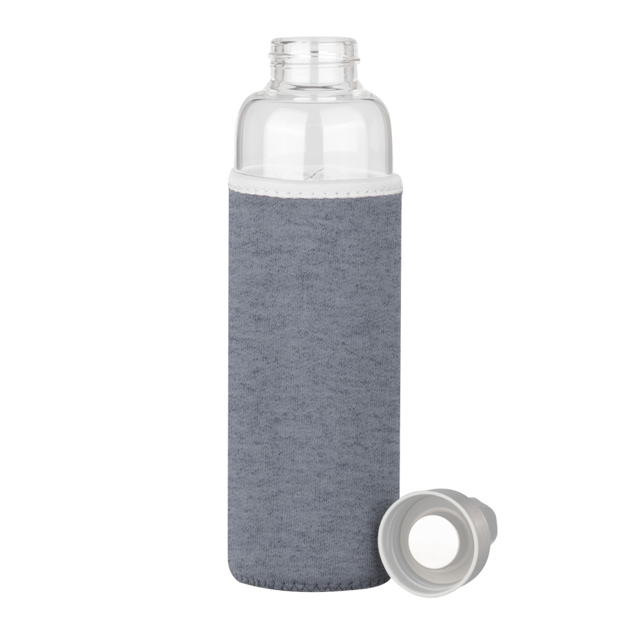 Botella de Vidrio Borosilicato con Funda de Neopreno 580cc