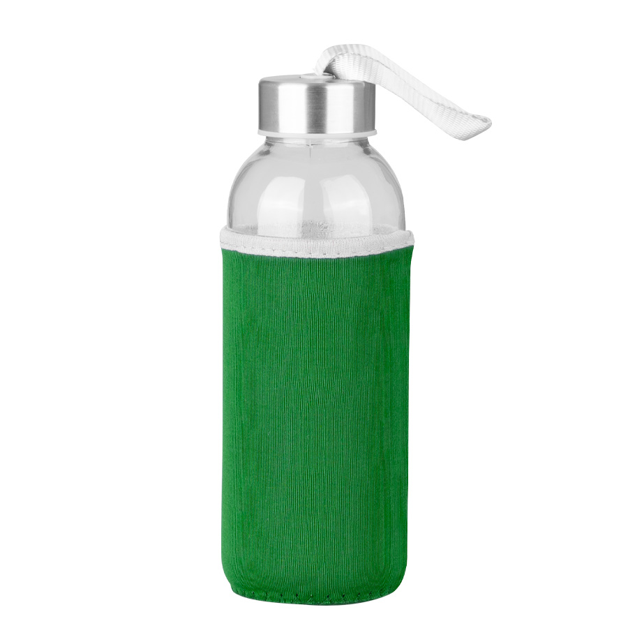 Botella de Vidrio Silica con funda de Neopreno 440cc