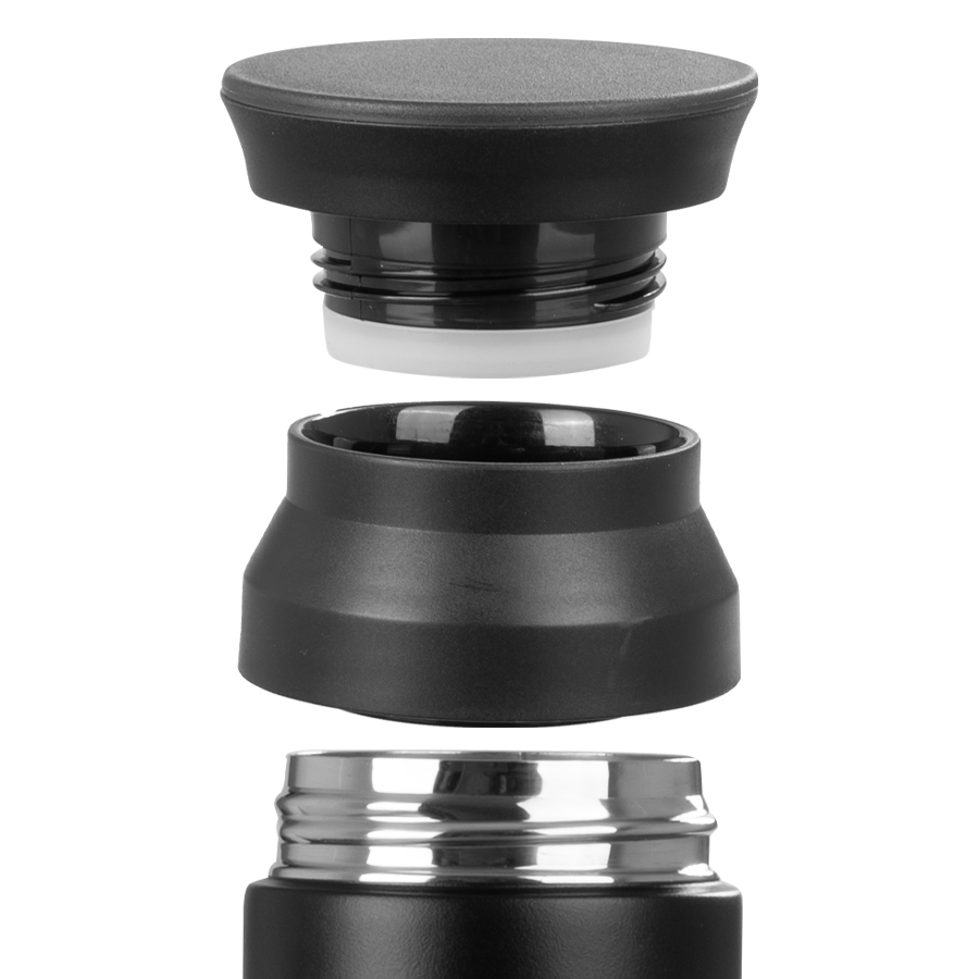 Termo doble pared de acero, con termómetro digital 