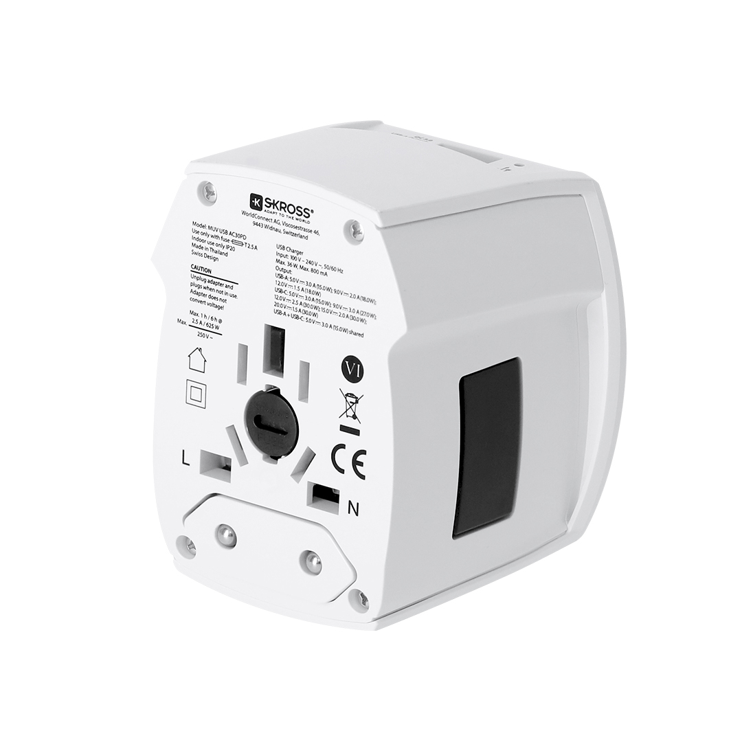 Adaptador Viaje Universal Skross MUV USB 30W PD